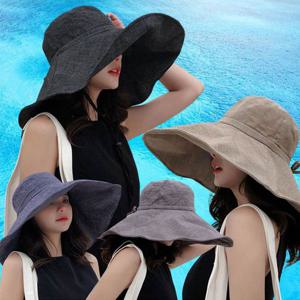 린넨 여름 챙모자 바캉스 나들이 여행 비치 모자
