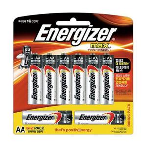 에너자이저 맥스 건전지(AA6+2 알카라인) 에너자이저