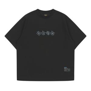 [블루테일]AZA3TS04BK블루 자수패치 블랙 티셔츠