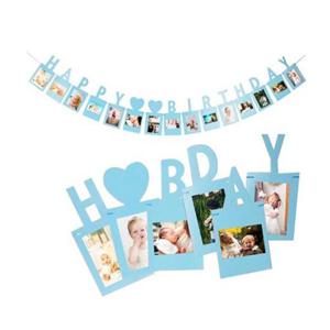 PW 생일포토가랜드(블루) 기념일 장식 촬영 소품