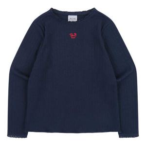 [빈]BZ14TS03NV네이비 골지 라운드 티셔츠