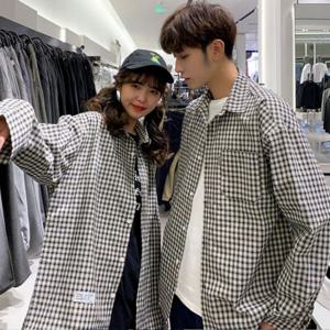 캐주얼남방 체크셔츠 커플남방 오버핏 데일리룩