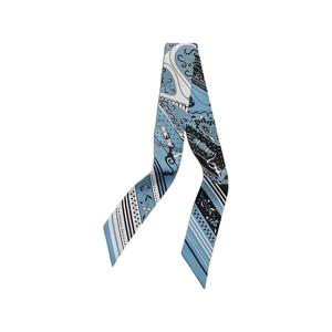 [관세포함] 에르메스 페스티벌 데 아마존 반다나 트윌리 스카프 H064217S (블루진/화이트/블랙) PD210