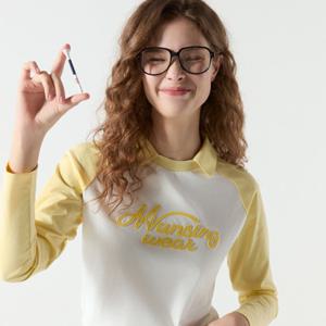 여성 래글런 카라 긴팔티셔츠 옐로우(MQ122LTL18)