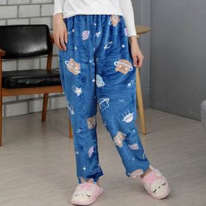 홈웨어 극세사 캠핑웨어 잠옷 수면바지 파자마_우주곰