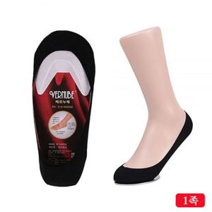 여성용 원실리콘 덧신양말(미끄럼방지) 검정1족