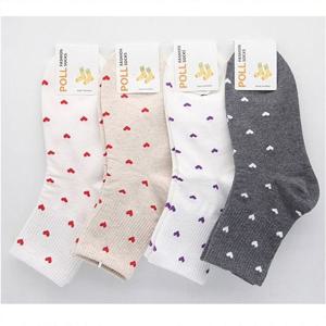 여자 작은 하트 무늬 패션양말 패션삭스 3켤레 묶음