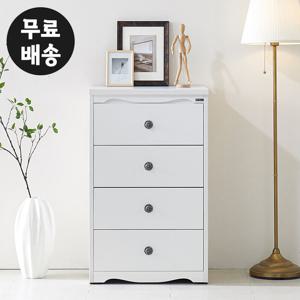 디베 4단 서랍장 옷 서랍 체스트 슬림(600/화이트)