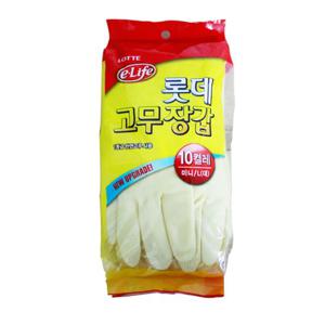 고무장갑 미니 대 10켤레 아이보리