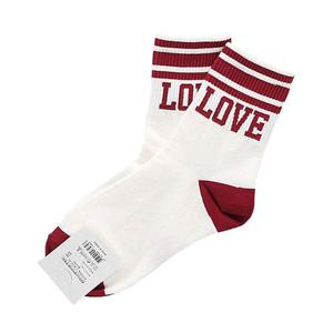 패션양말 3켤레 HF6500 빨강 여성용