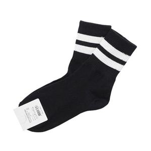 여성용 목굵은줄 패션양말 검흰(3족)