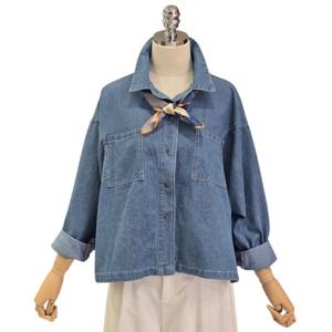 [포커스]언발란스 데님 셔츠 (FS5A7BL0021)