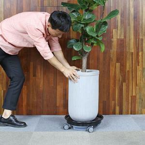 카페 홈가드닝 물받침 이동식 원형 화분받침대 중형