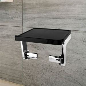 화장실 휴지걸이 선반형 블랙 욕실휴지걸이 선반형