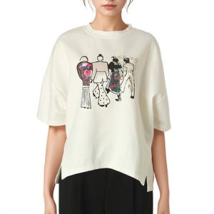 [르니앤맥코이(여성)]투게더워킹 루즈핏티셔츠 MM03TS561FJY