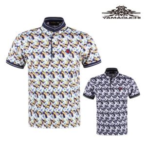 보스케 남성 봄 여름 골프웨어 프리미엄 반집업 반팔 티셔츠