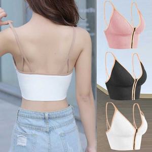 여자 캡보정 볼륨 스포츠 브라탑 지퍼 패션 끈나시