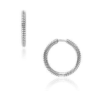 판도라 299532C00 모멘트 참 후프 실버 귀걸이