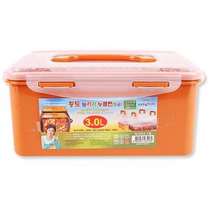 (set)황토누름이 직사각 김치통 3L 6개