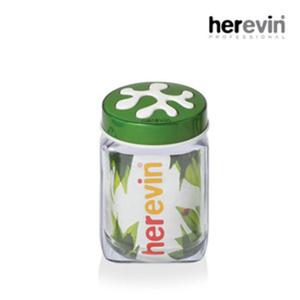 (헤르빈) 퍼즐 정사각 유리 밀폐용기 - 그린 2L 유리용기