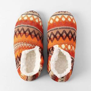 에스닉 겨울 덧신 털 실내화 230~245mm 오렌지