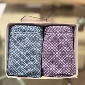 [와코루] (2매입) 남성 폴리스판 심플 마름모나염 써포트드로즈SET (WMP2387B SET)