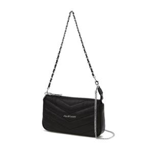 [질스튜어트] 블랙 퀼팅 소가죽 미니 크로스 겸 숄더백 JAWA5E800BK