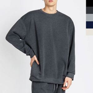 무지 남자 기모 맨투맨티 오버핏티셔츠 겨울 맨투맨