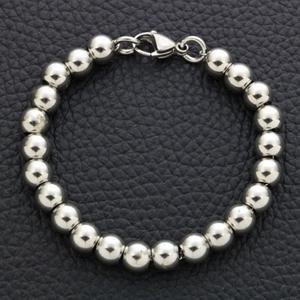 써지컬스틸 골드비드 남녀공용 볼팔찌(8mm)