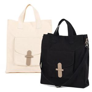 크로스끈 여자 데일리 가방 캔버스 에코백 숄더백