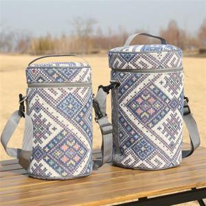 감성 캔버스 파라핀 오일랜턴 가방 보온통가방(M)