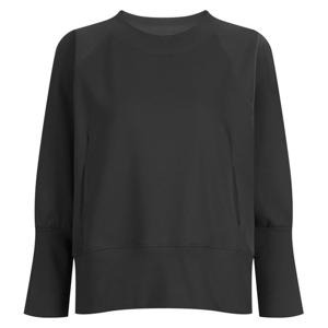 샵앤) 국산 여성 앞포켓 나그랑 밑밴딩 가오리핏 맨투맨 티셔츠 DAI-WSH-20328-블랙