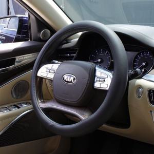 차량핸들커버 베이직 자동차 타공 가죽 핸들커버