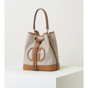 [헤지스] [H20캔버스] H소가죽 패치 베이지 버킷백 M(HIBA4F103I2)