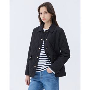 헤지스 여성 24SS 클리어런스스테디셀러블랙 퀼팅 긴팔점퍼 WSJU4AC11BK