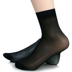 여자 품질 좋은 고탄력 블랙 발목 스타킹 1켤레