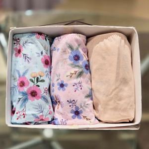 [와코루] (3매입)면100% 꽃프린트 부인용팬티SET (WPT4110 SET)