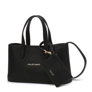 [질스튜어트] [카드참포함] 블랙 로고 장식 소가죽 미니토트백 겸