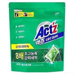 액츠 퍼펙트 딥클린 캡슐세제 28개입 일반드럼겸용 살균