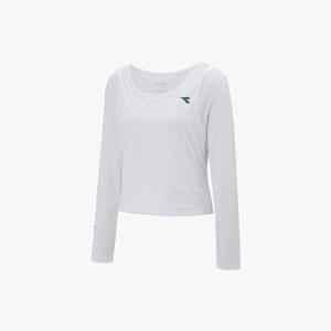 [디아도라] 듀얼 레이어드 긴팔 티셔츠 우먼 OFF WHITE