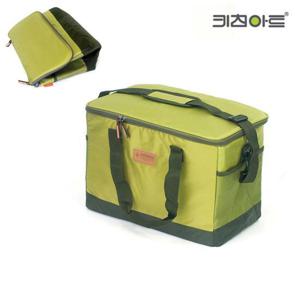 키친아트 접이식 쿨러백 25L 그린 어깨끈 양쪽손잡이
