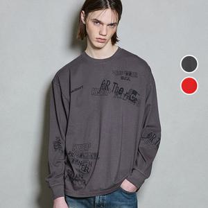 [버커루]남성 16수 빈티지 레터링 긴팔 티셔츠 B251TS323P