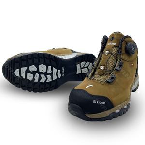 지벤 ZB-206 다이얼 경량 안전화 방수내피 현장 안전작업화 브라운