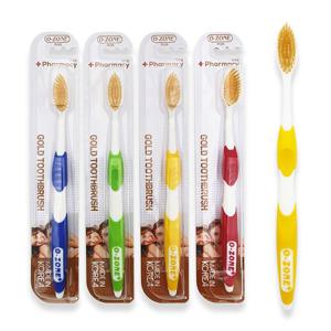 오존 오죤 부드러운 이중 미세모 금 골드 칫솔 4개