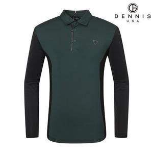 [DENNIS] 25SS신상 남성 투톤 라인배색 냉감소매 긴팔카라티_NAQMMTS022