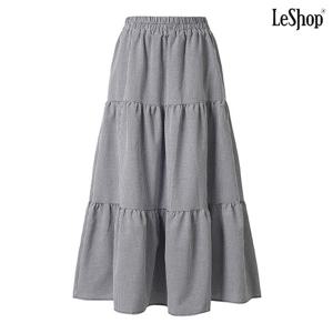 [르샵]잔체크 밴딩 프릴 스커트 (DP1WH002A)