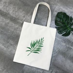 나뭇잎 에코백 /지퍼형 수납 포켓에코백