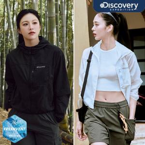 디스커버리 25SS 신상 고윤정착용 프레시벤트 여성 포켓형 크롭 바람막이 자켓/아웃도어/경량자켓/냉감기능/세미오버핏 DWWJ96053