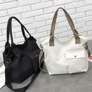 캐쥬얼 심플 멀티포켓 크로스 에코백 데일리 숄더가방