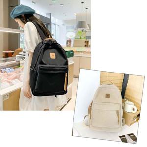 URB94 캔버스 캐주얼 여성 백팩 데일리 출퇴근 책가